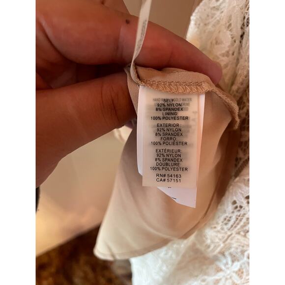 Kensie White Lace Bridal Boho Mini A-Line Dress NWT sz 4 - Picture 9 of 9